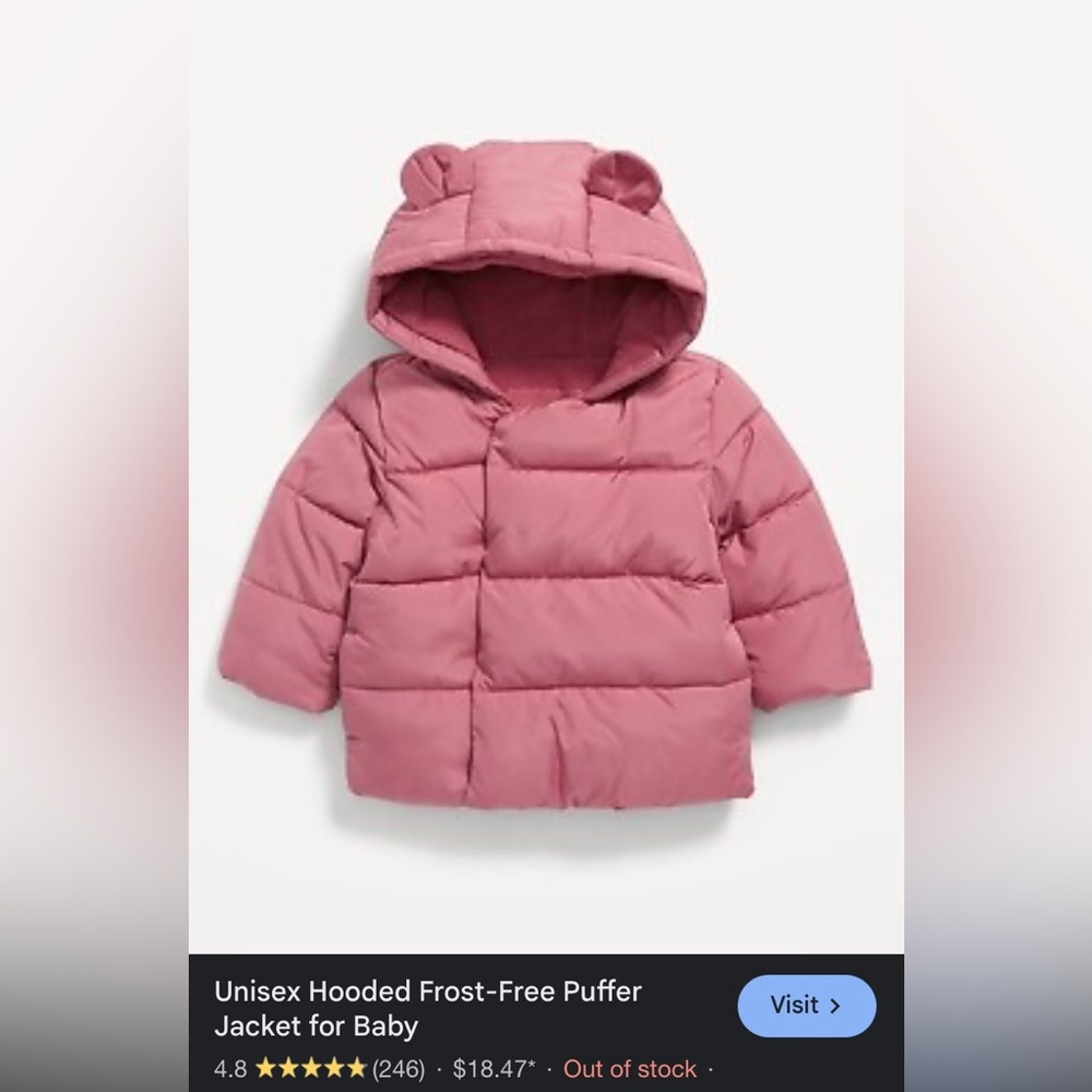 💫Old Navy hooded frost free puffer jacket💫